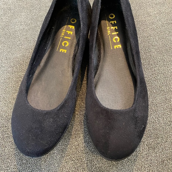 Platform, ballet shoes, suede, black, size marked as 37/4 - Picture 2 of 8